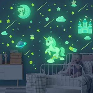Calcomanías de unicornio que brillan en la oscuridad 206