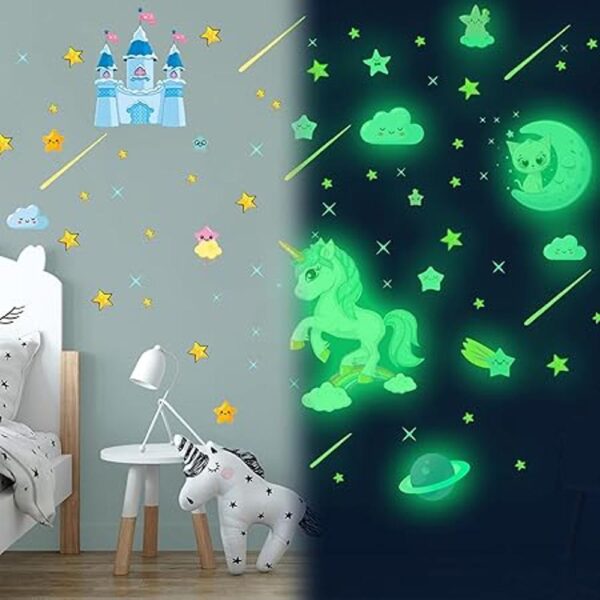 Calcomanías de unicornio que brillan en la oscuridad 206
