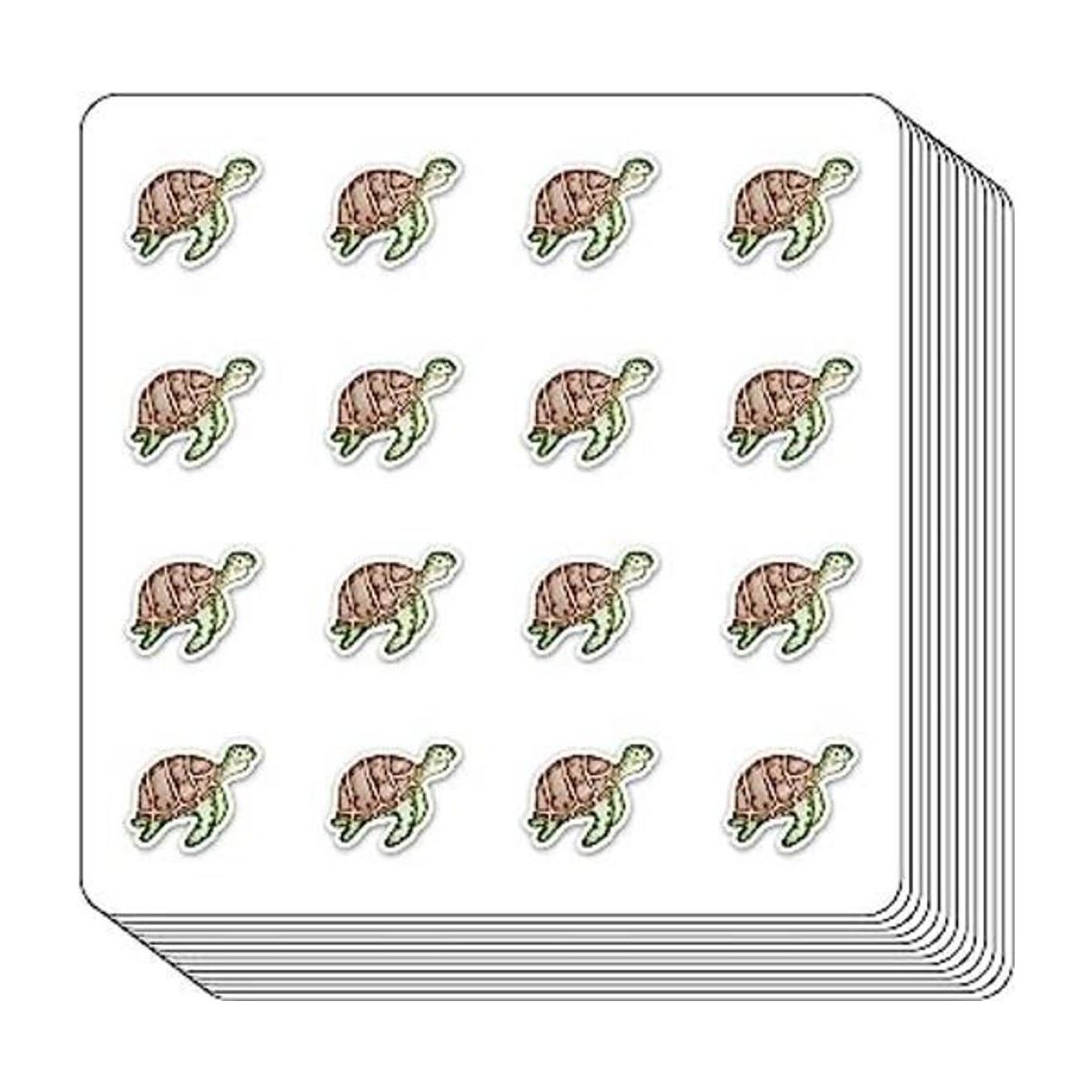 Calcomanías planificadoras de tortuga 0.5 pulgadas para