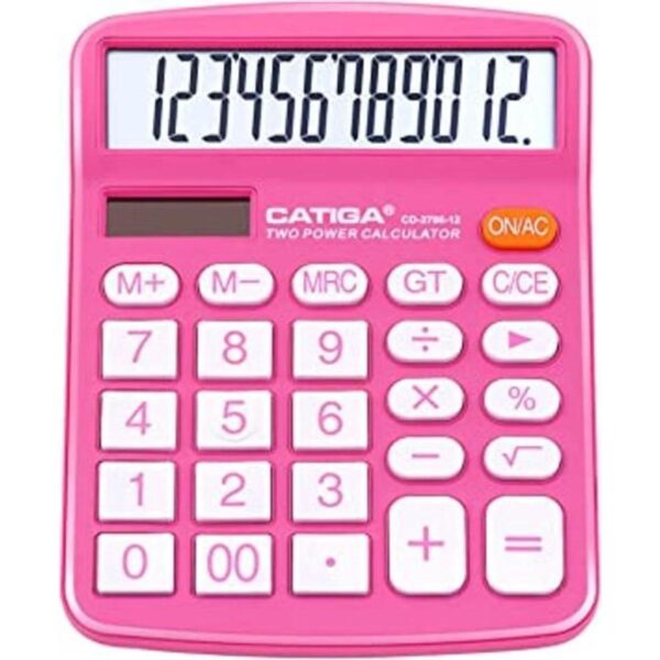 Calculadora de escritorio de 12 dígitos con pantalla LCD_1