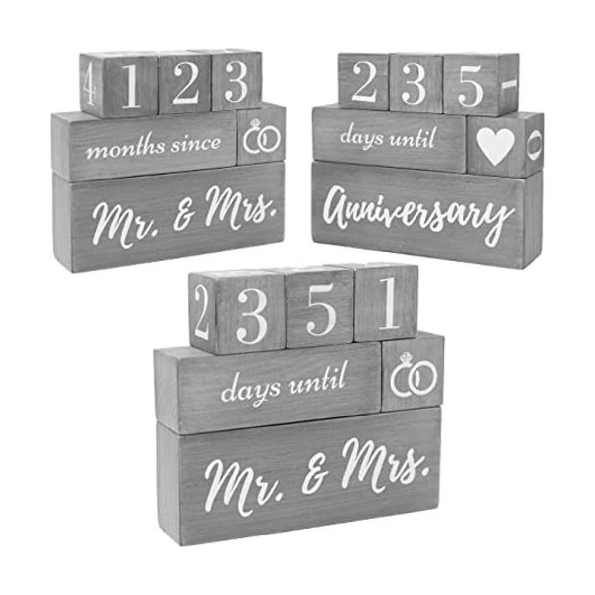 Calendario de cuenta regresiva de boda regalo de