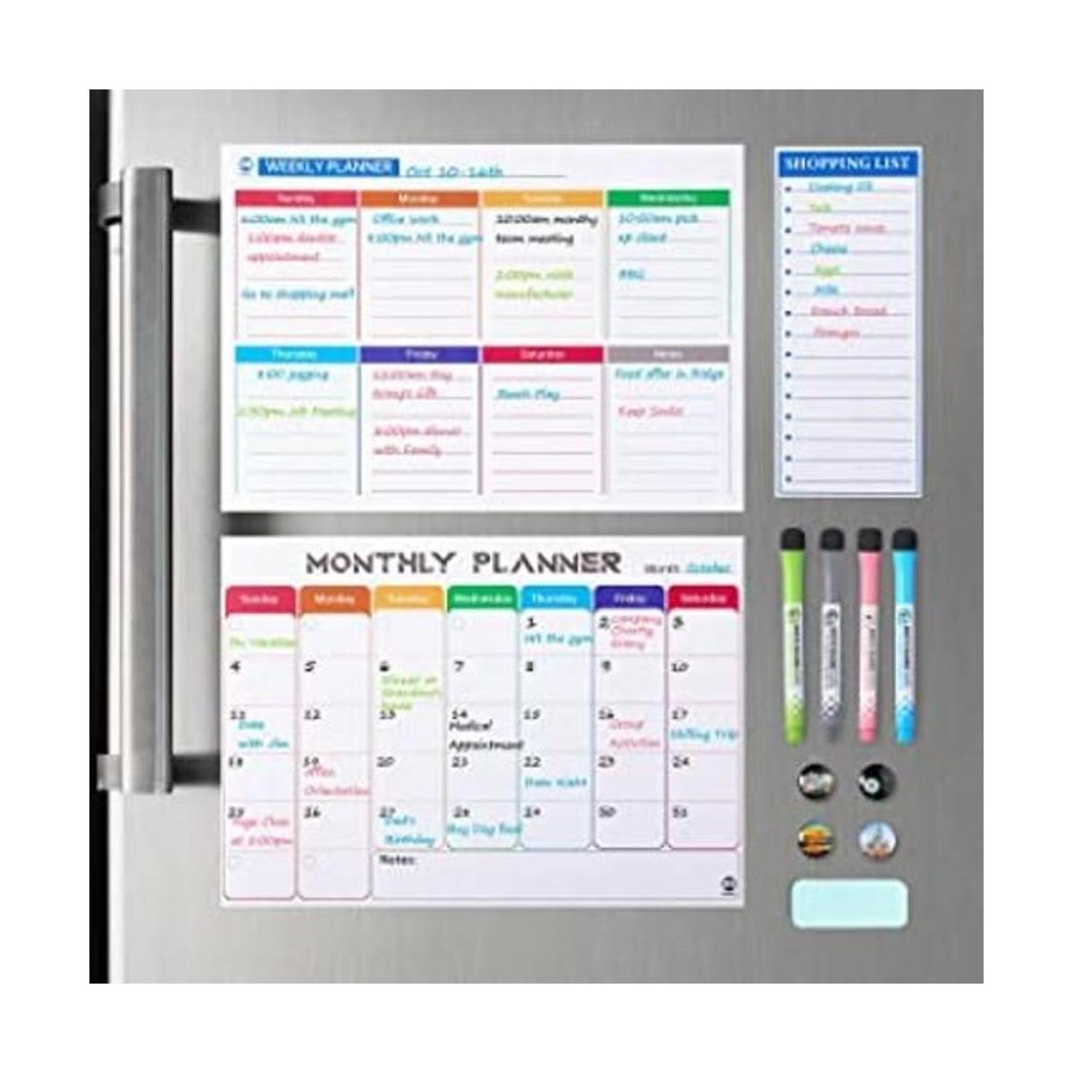 Calendario de pizarra blanca de borrado en seco