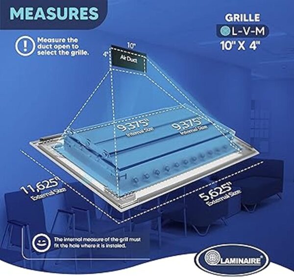 Agujero de conducto de 10 x 4 Cubierta de ventilación._2