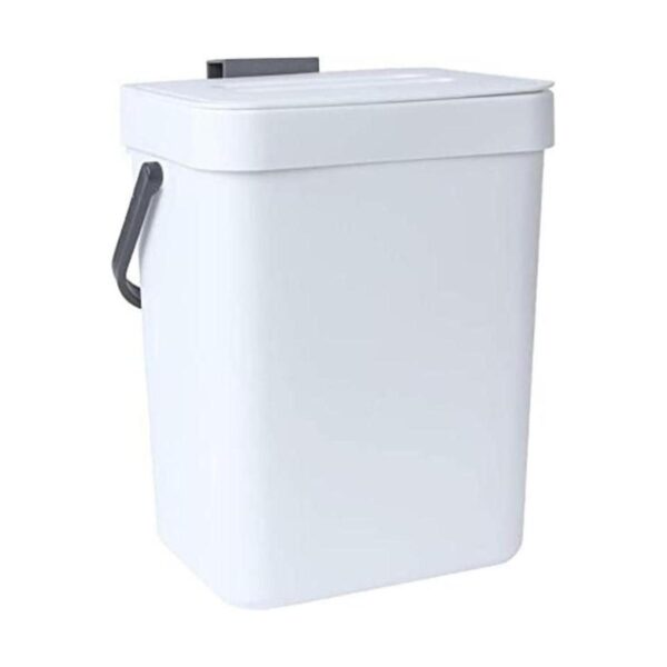 VIGIND Cubo de basura pequeño colgante con tapa debajo del