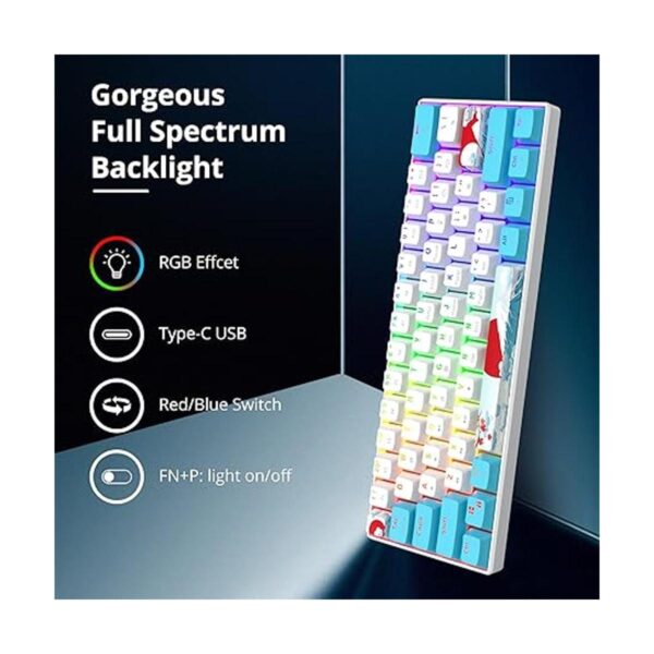 Ussixchare Teclado de 60 mecánico RGB con cable 60_2