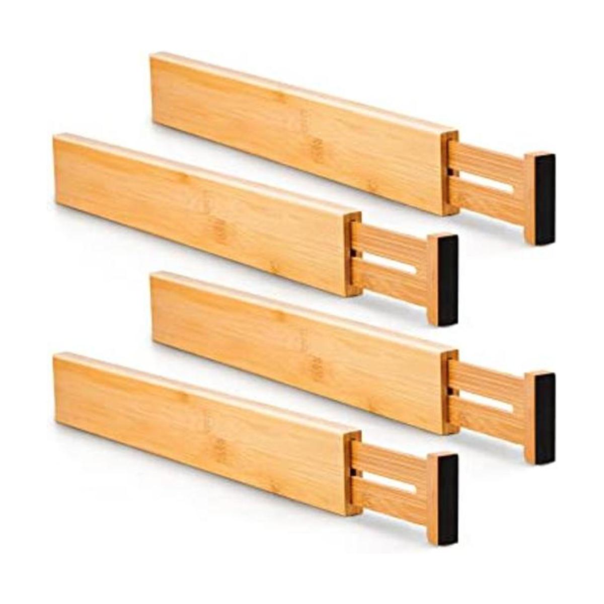 Utoplike 4 separadores de bambú para cajones de cocina