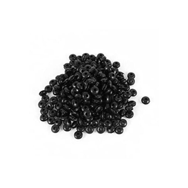 Uxcell 300pcs goma Negro Grommets de cableado Ring_1
