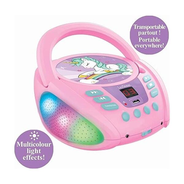 Unicornio Reproductor de CD Bluetooth para niños_3