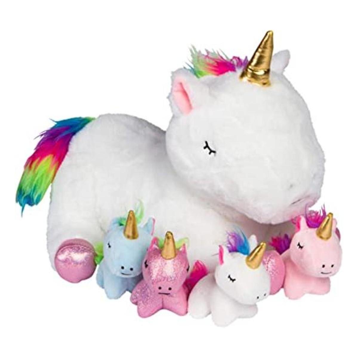 Unicornio de peluche para niñas de 3 4 5 6 7 8 años; mamá