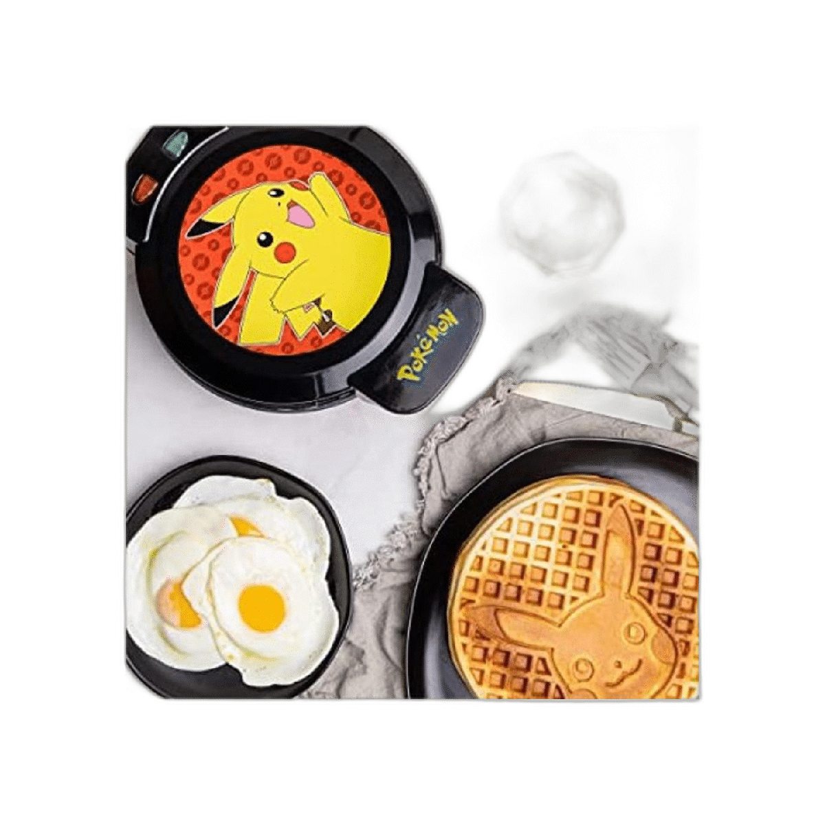 Uncanny Brands Máquina de gofres de Pokémon haz waffles