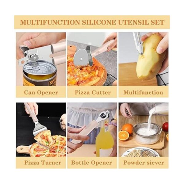 Umite Chef Juego de utensilios de cocina de silicona 43_4