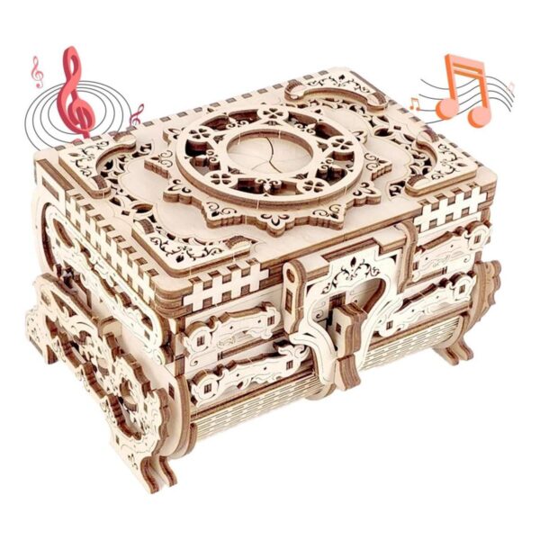 Uguter Rompecabezas de madera 3D caja de joyería_1