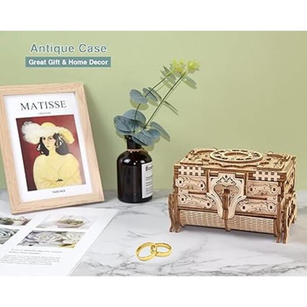 Uguter Rompecabezas de madera 3D caja de joyería_2