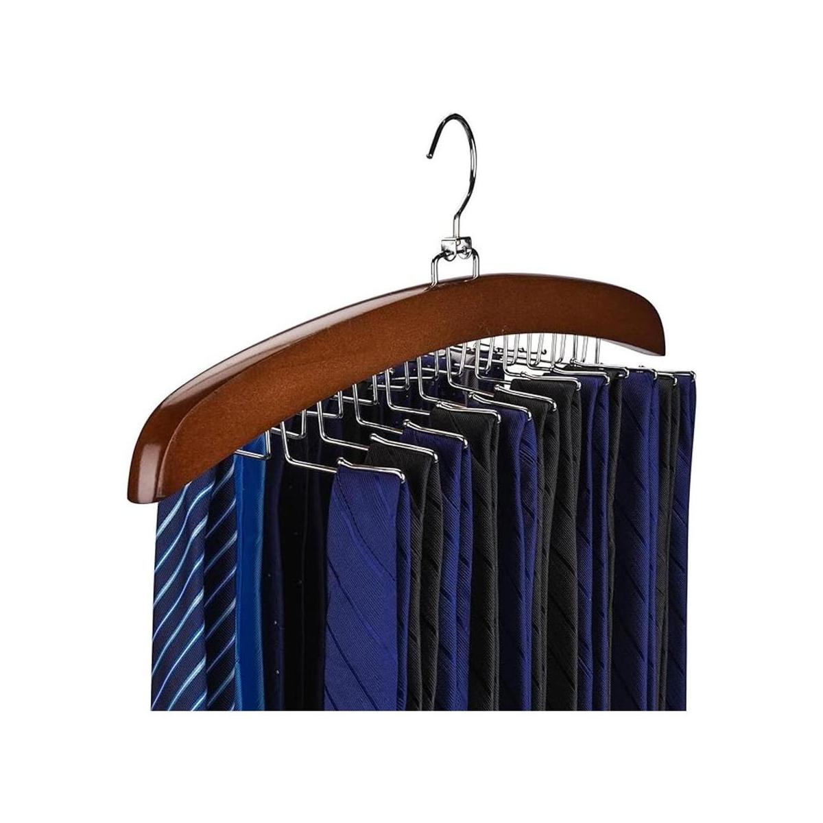 Ulimart Organizador de corbata de madera con 24 ganchos