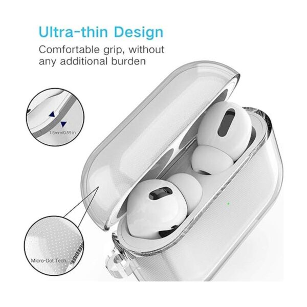 USTIYA Funda protectora transparente para AirPods Pro