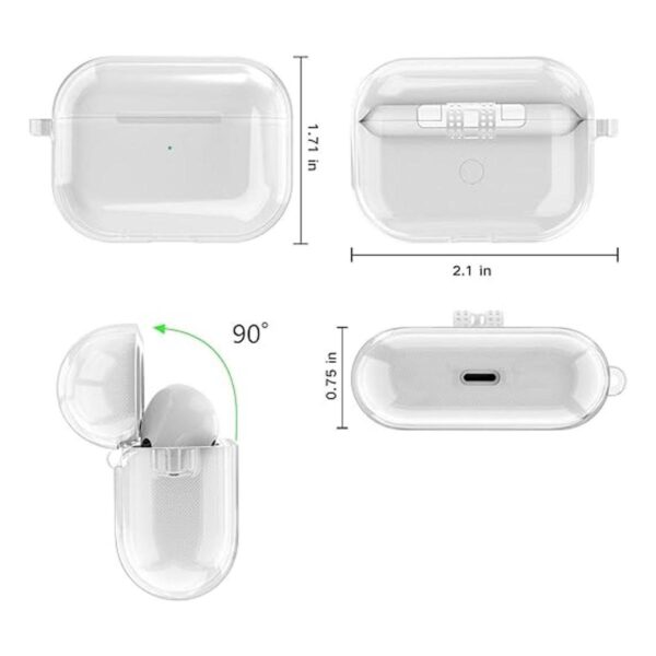 USTIYA Funda protectora transparente para AirPods Pro