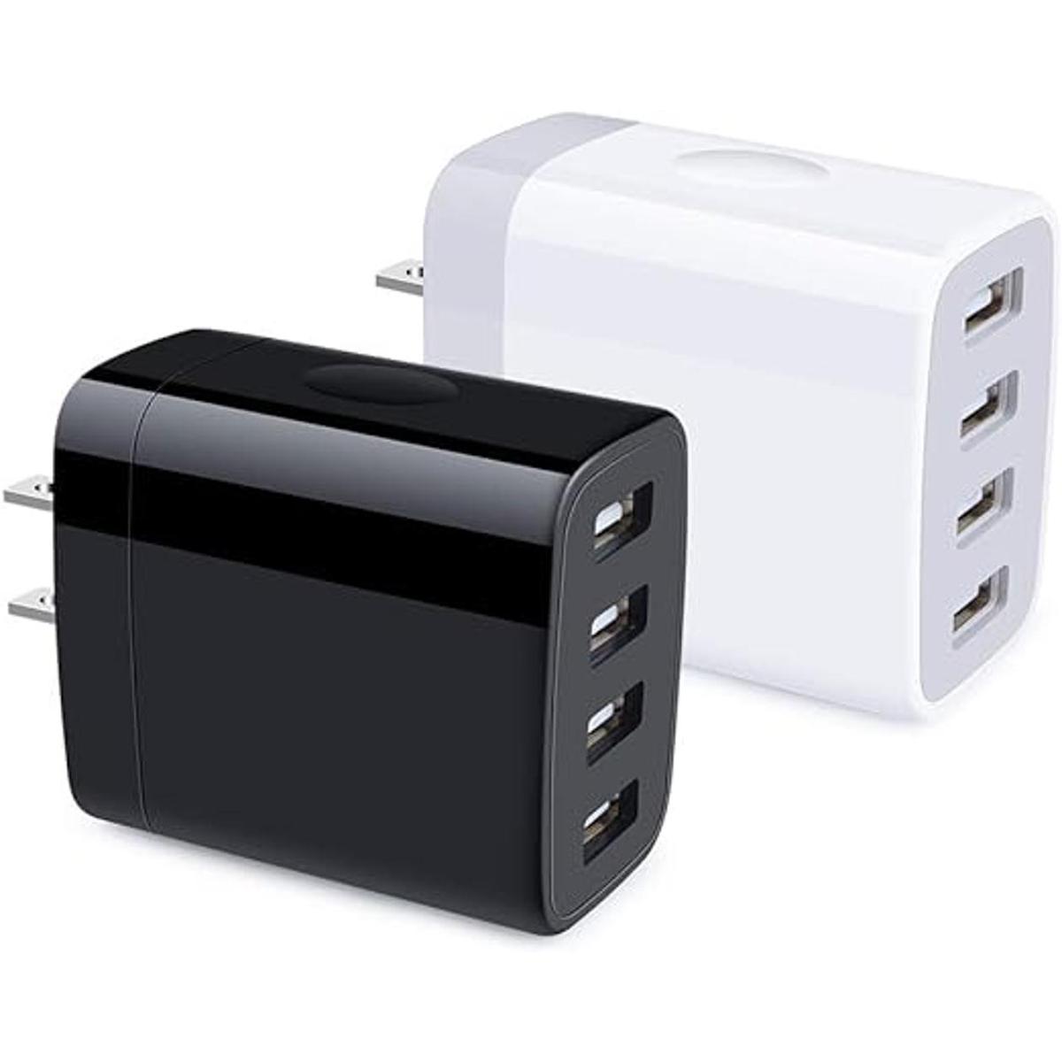 USB múltiple paquete de 2 unidades de 4 puertos USB cubo