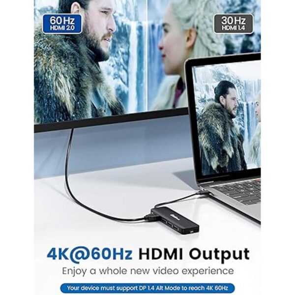 USB C HUB 4K 60Hz adaptador multipuerto USBC Dockteck 5_3