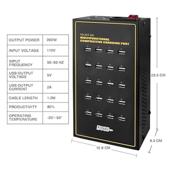 USB Charging StationCinlinso 20 Port 200W40A Multiple_4