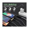 USB C a Multi 4 en 1 cable de carga largo USB con conector_4