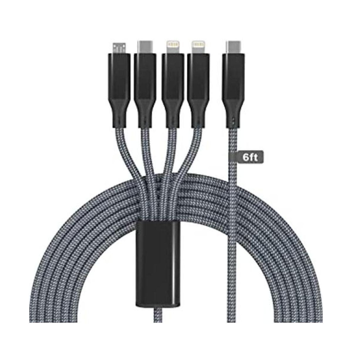 USB C a Multi 4 en 1 cable de carga largo USB con conector