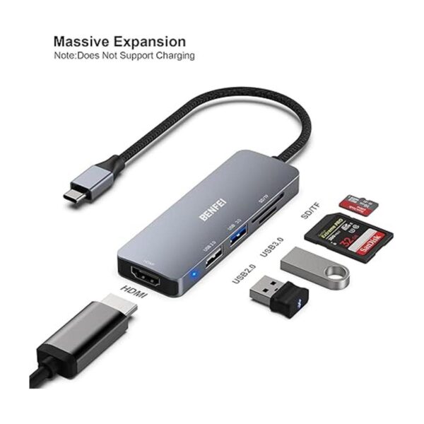 USB C a HDMI concentrador USB tipo C Benfei 2 puertos_2