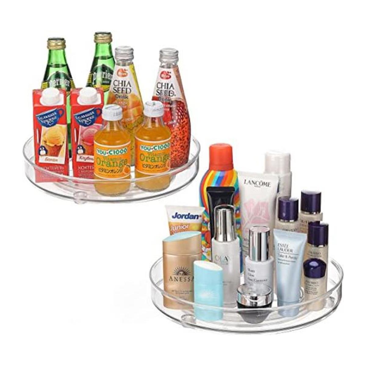 URALFA Lazy Susan Paquete de 2 organizadores de gabinete