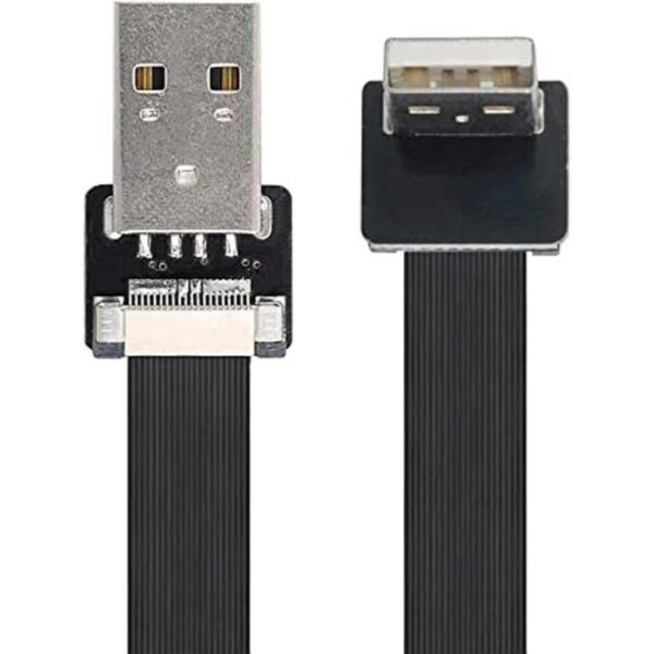 USB 2.0 tipo A macho a USB 2.0 tipo A macho datos plana_1
