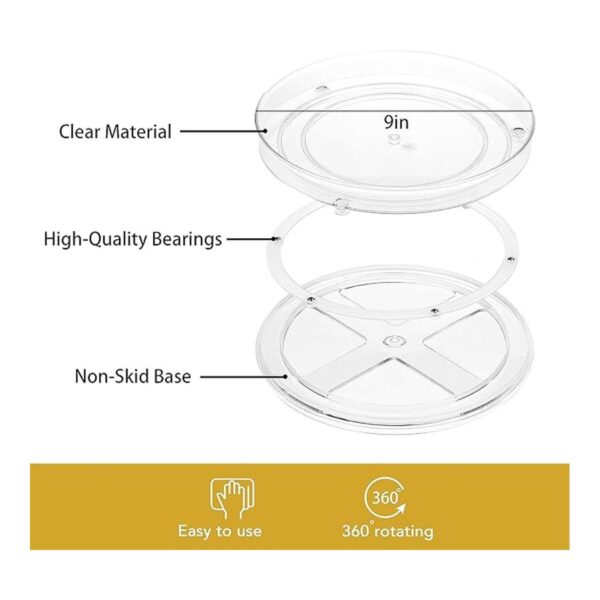 URALFA Lazy Susan Organizador de especias de 9 pulgadas