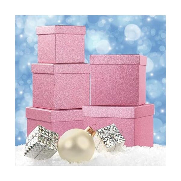 UNIQOOO Juego de 5 cajas de regalo de Navidad con_5