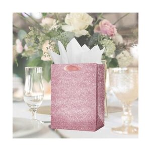 UNIQOOO 12 bolsas de regalo con purpurina rosa en relieve_4