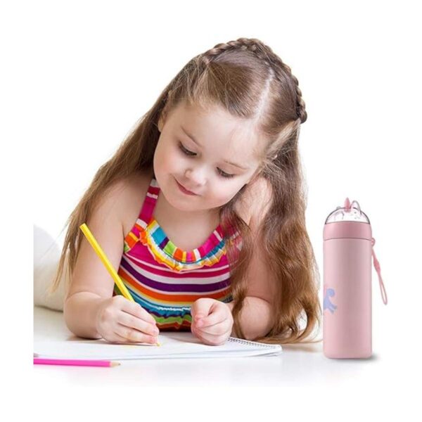 UNICORN GLITTER Botella de agua para niños con
