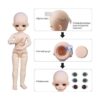 UCanaan Muñeca BJD personalizada de 16 de 12 pulgadas con_6