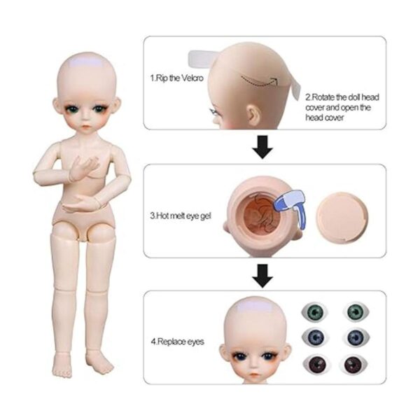 UCanaan Muñeca BJD personalizada de 16 de 12 pulgadas con_6
