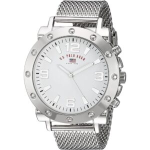U.S. Polo Assn. US8815 Reloj analógico de cuarzo plateado_1