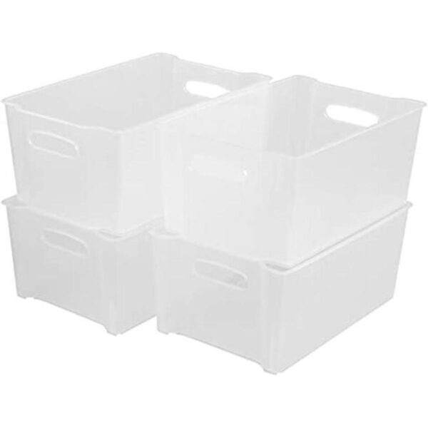 Tyminin Cesta de almacenamiento apilable de plástico para