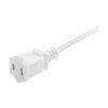 Two Prong Extension Cord 15 FT White Indoor AC 2 Prong_4