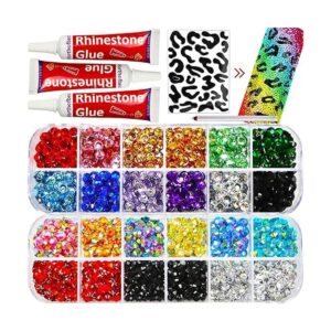Pegamento de diamantes de imitación transparente con_1