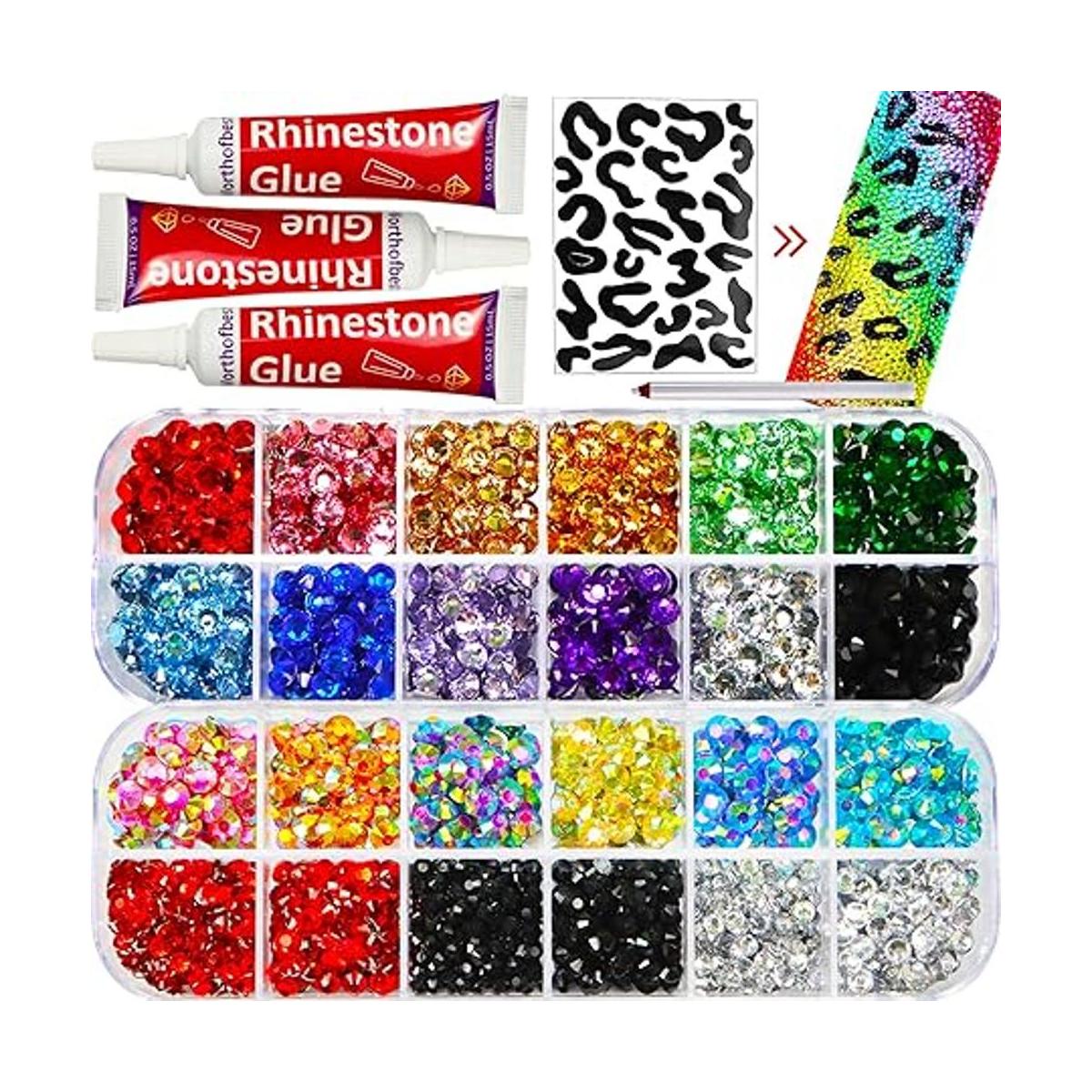 Pegamento de diamantes de imitación transparente con