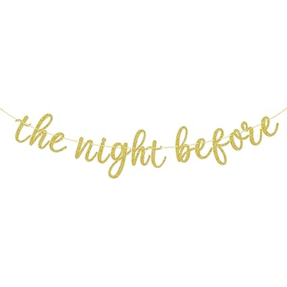 La noche antes de la pancarta decoración de cena de
