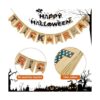 Banner de Halloween decoración de chimenea de arpillera