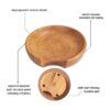 Folkulture Soporte de cuchara de madera de acacia para