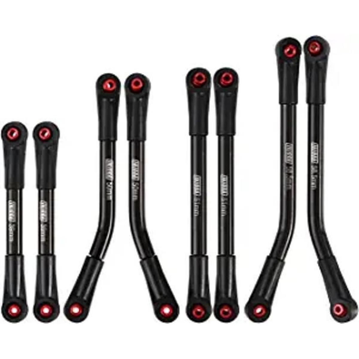 INJORA Juego de 4 eslabones de acero inoxidable para SCX24
