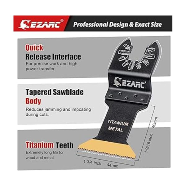 EZARC Cuchillas oscilantes multiherramienta de titanio 6