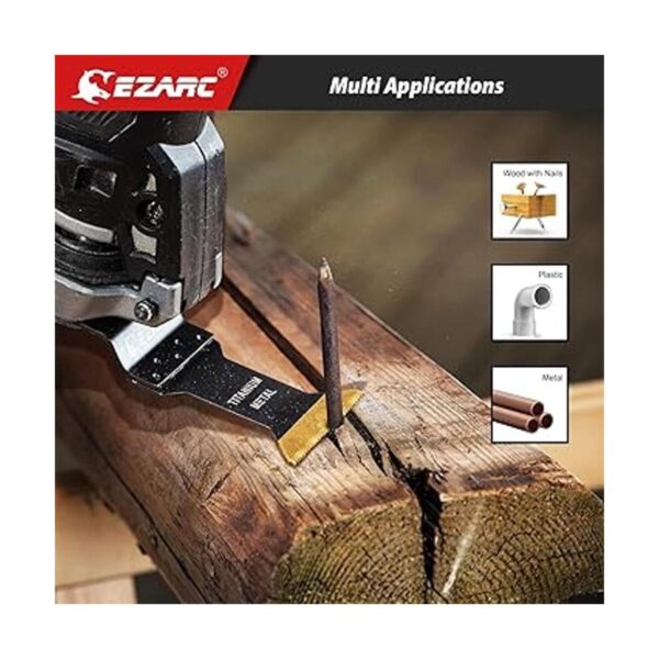EZARC Cuchillas oscilantes multiherramienta de titanio 6