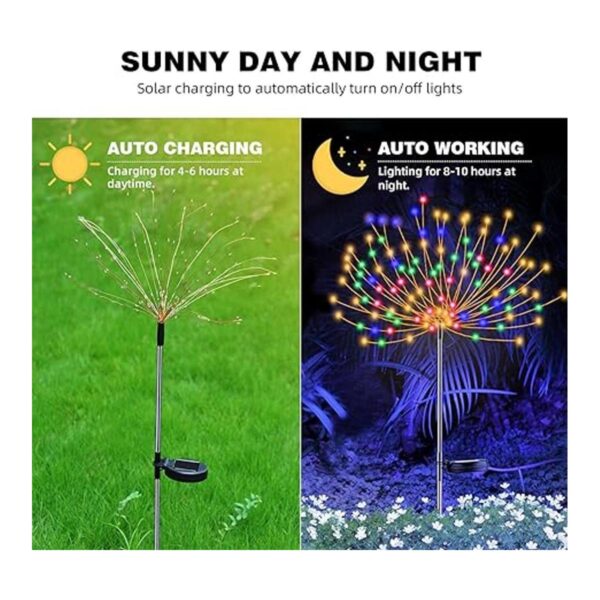 4 PCS Solar Firework Light Outdoor Solar Garden_2