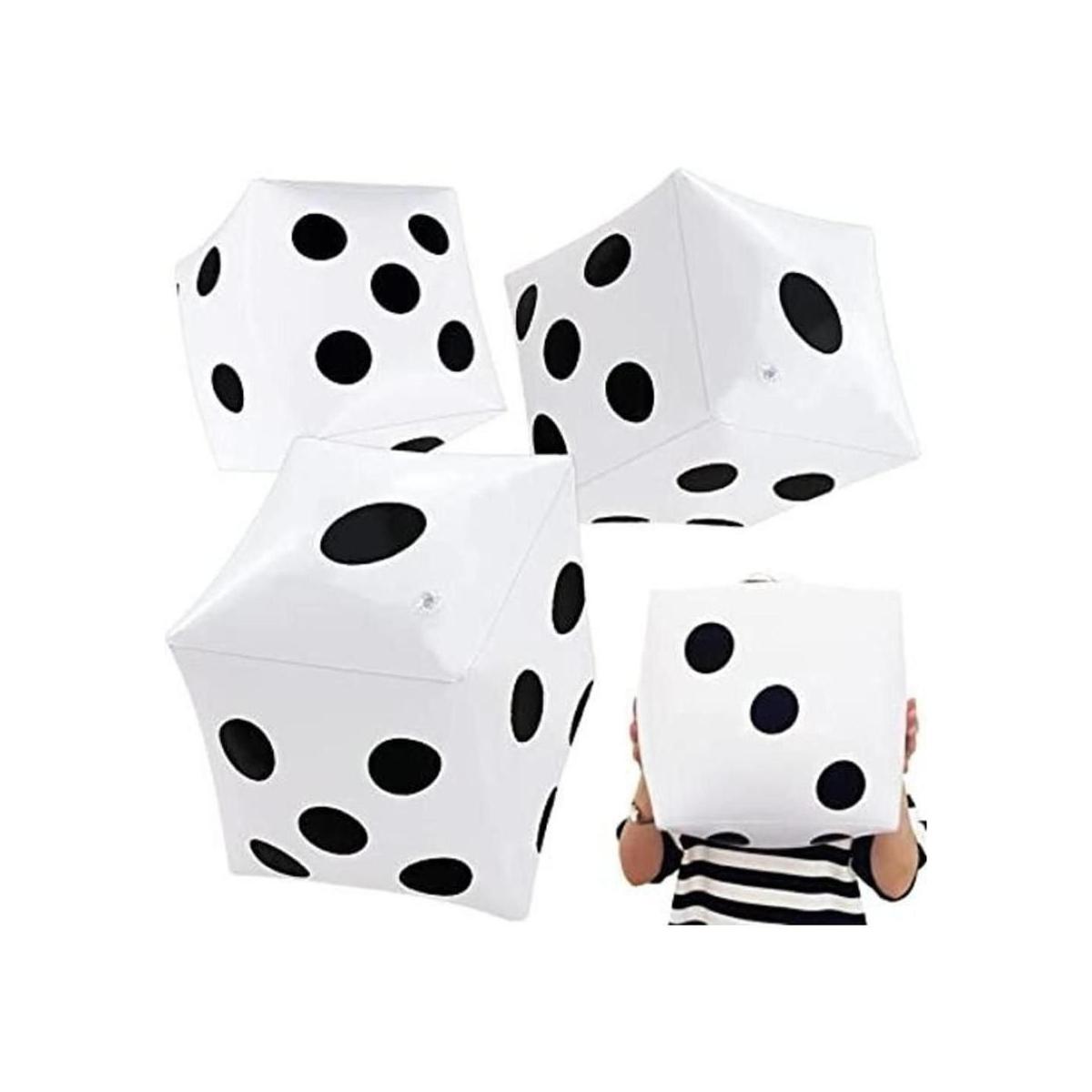 Paquete de 3 dados inflables gigantes de 13 pulgadas