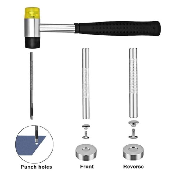 TLKKUE 480 Set Leather Rivets Kit 4 Colors Double Cap_3