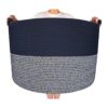 MINTWOOD Design XXXXLarge Canasta decorativa de cuerda de