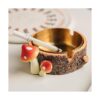 Cute Mushroom Ashtray with Stainless Steel Tray for